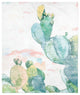 Funky Cactus Print 50x60 Coral Fleece Blanket
