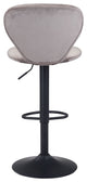 Bar Stool Chair Barstool, Steel Metal, Fabric, Gray, Black, Cafe Bistro