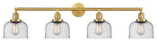 Large Bell 4 Light Bath Vanity Light, Satin Gold, Seedy, Seedy