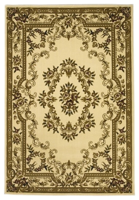 Corinthian 5311 Ivory Aubusson Rug, 20"x31"