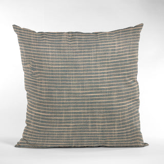 Plutus Blue Simple Stripe Luxury Throw Pillow, 26"x26"