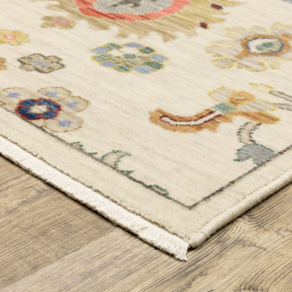 Oriental Weavers Lucca 5507W Traditional Rug, Ivory, 3'3"x5'