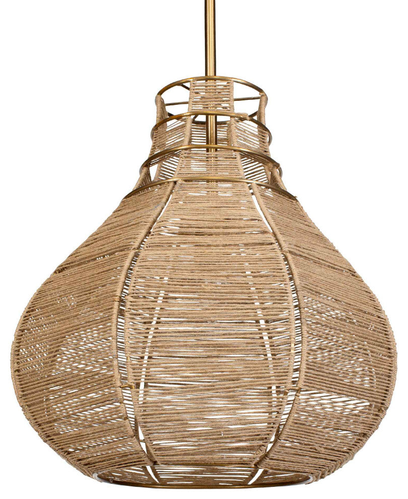 Uttermost Hestia 1 Light Natural Rope Pendant