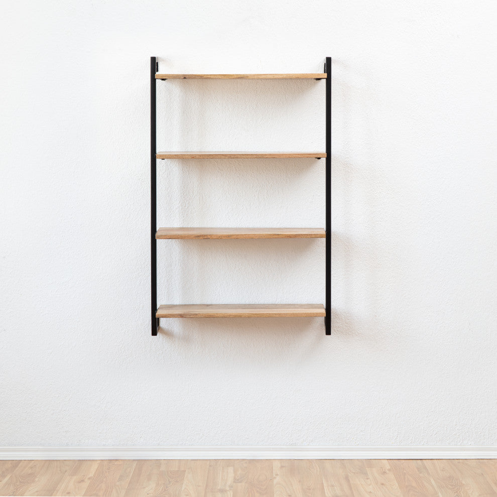 Phantom Wall Mounted Shelf, Natural/Black