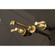 KS7027BAL Two-Handle Wall Mount Tub Faucet, Brushed Brass