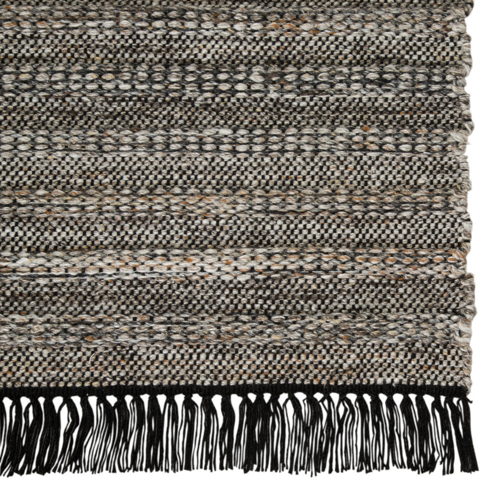 Jaipur Living Torre Indoor/Outdoor Solid Black/Rust Area Rug, 3'x10'