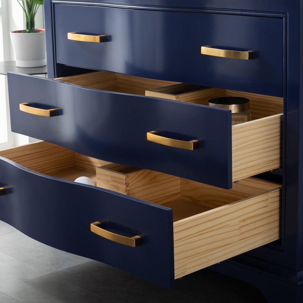 Monroe 42" Bathroom Vanity, Navy Blue