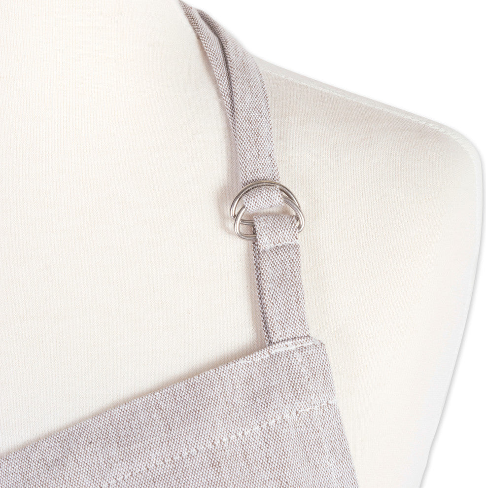 DII Stone Brown Solid Chambray Chef Apron