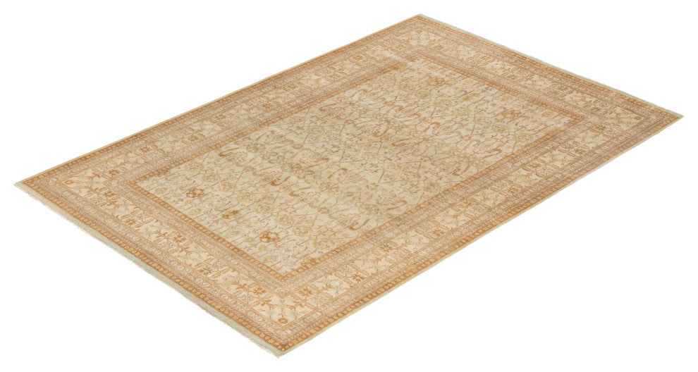 Mogul, One-of-a-Kind Hand-Knotted Area Rug Ivory, 6'1"x9'2"