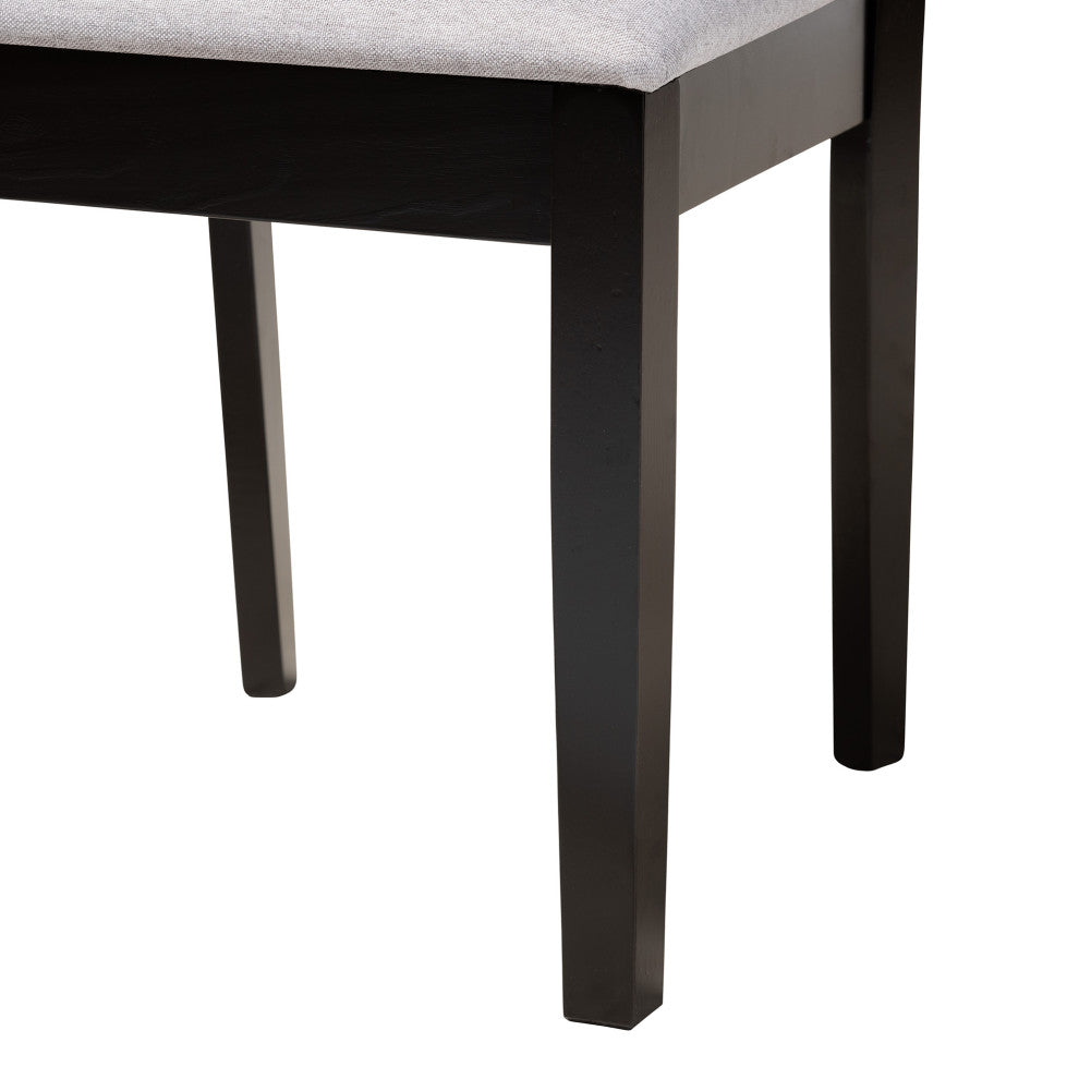 Merit 5-Piece Dining Set, Gray/Dark Brown