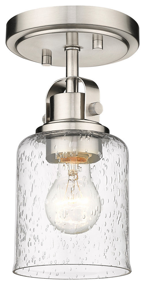 Z-LITE 340F1-BN 1 Light Flush Mount, Brushed Nickel