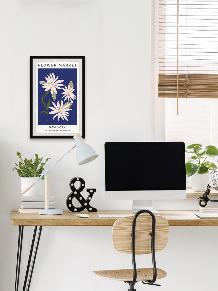 "Flower Market New York" Framed Painting Print, 30x45