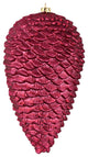Vickerman N187321D 10" Berry Red Matte Glitter Pinecone Christmas Ornament