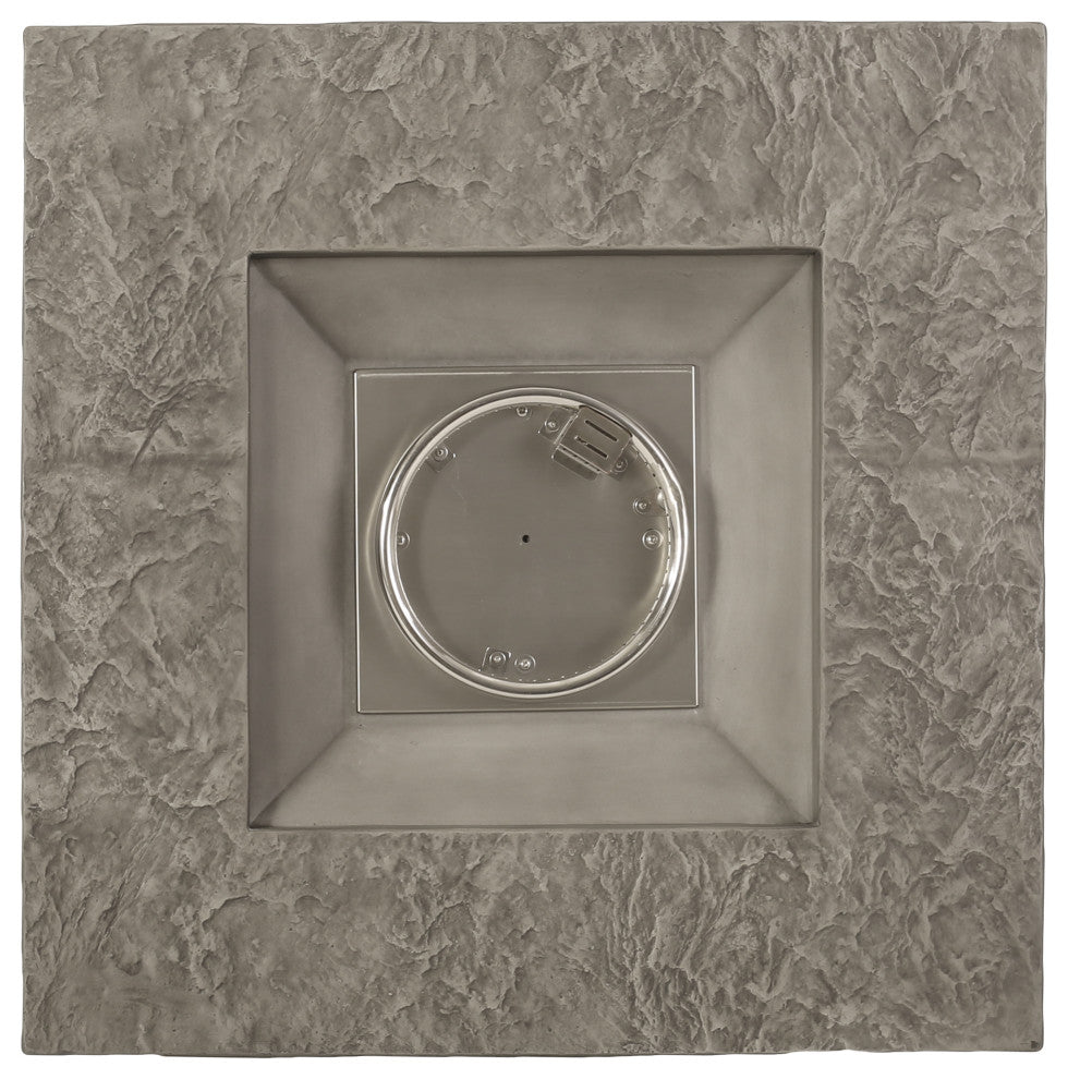 GDF Studio Heritage 32" Stone Square Fire Pit With Counter Top, Gray