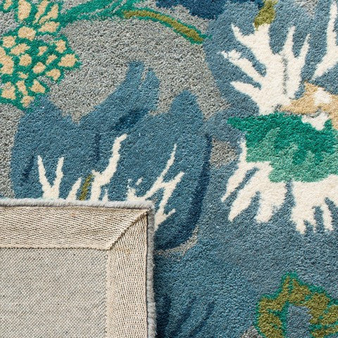 Safavieh Soho Soh849A Floral Rug, Blue/Multi, 5'0" X 8'0"