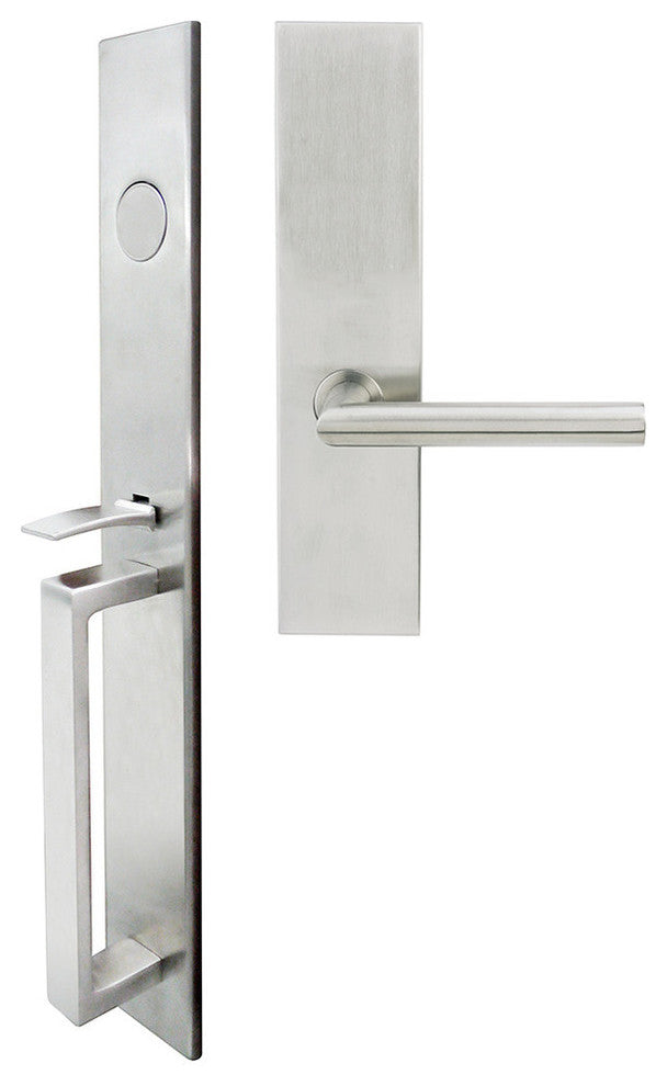 Frankfurt Lever, Mortise Dummy Handleset, Right Hand, Satin Stainless Steel