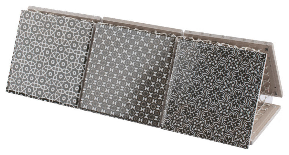 Classico 4" Square Black Porcelain Floor and Wall Tile