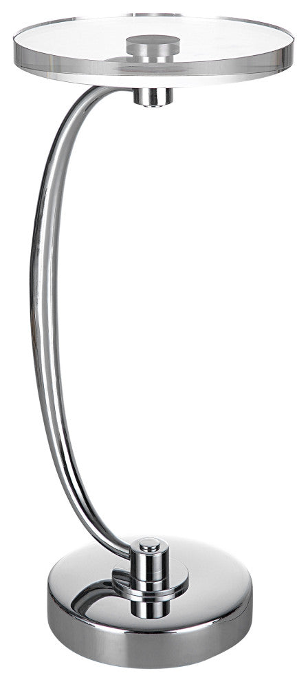 Uttermost Waveney Drink Table 25144, Nickel