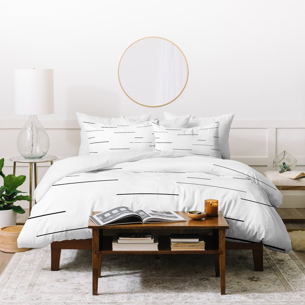 Kelly Haines Modern Lines Duvet Cover Set, Queen