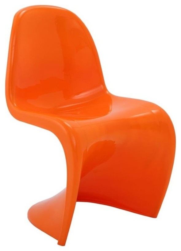 Slither Dining Side Chair in Orange