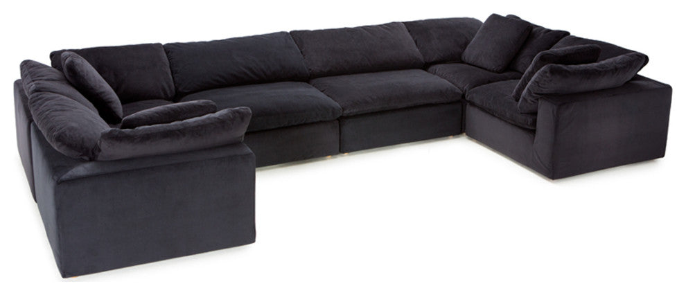 Seatcraft Heavenly, Black, 6-Piece U-Sectional