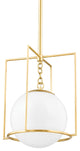 Frankie 1-Light Small Pendant Aged Brass
