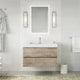 Boutique Bath Vanity, Natural Wood, 36", Single Sink, Wall Mount