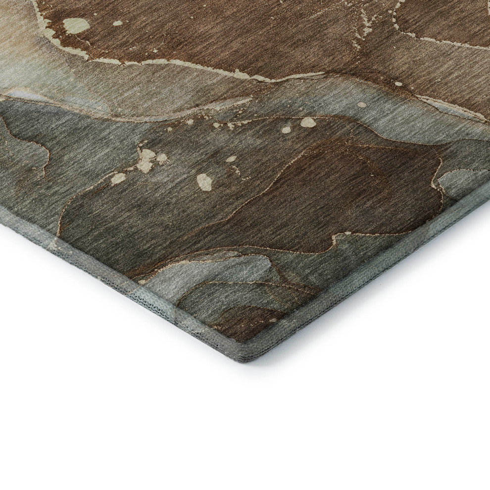 Premium Machine Washable Mayfield AMF522 Brown 1'8" x 2'6" Rug
