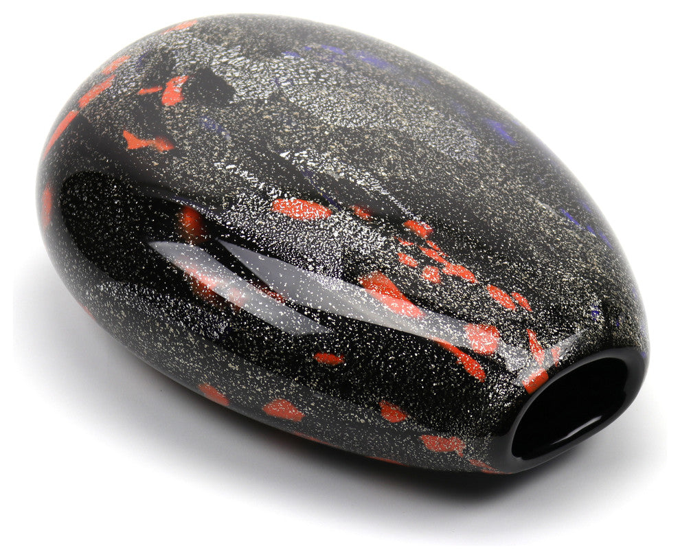 Torino Black Oval Vase