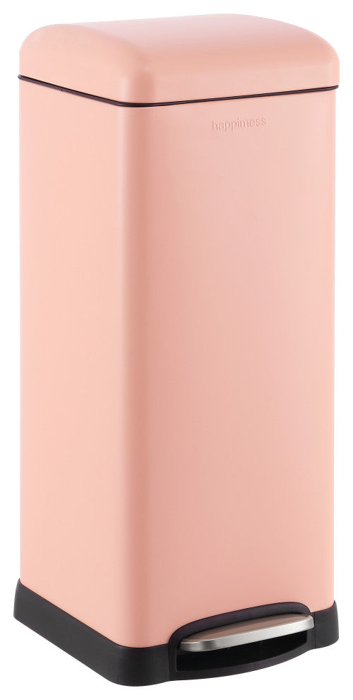 Betty Retro 8-Gallon Step-Open Trash Can, Pink