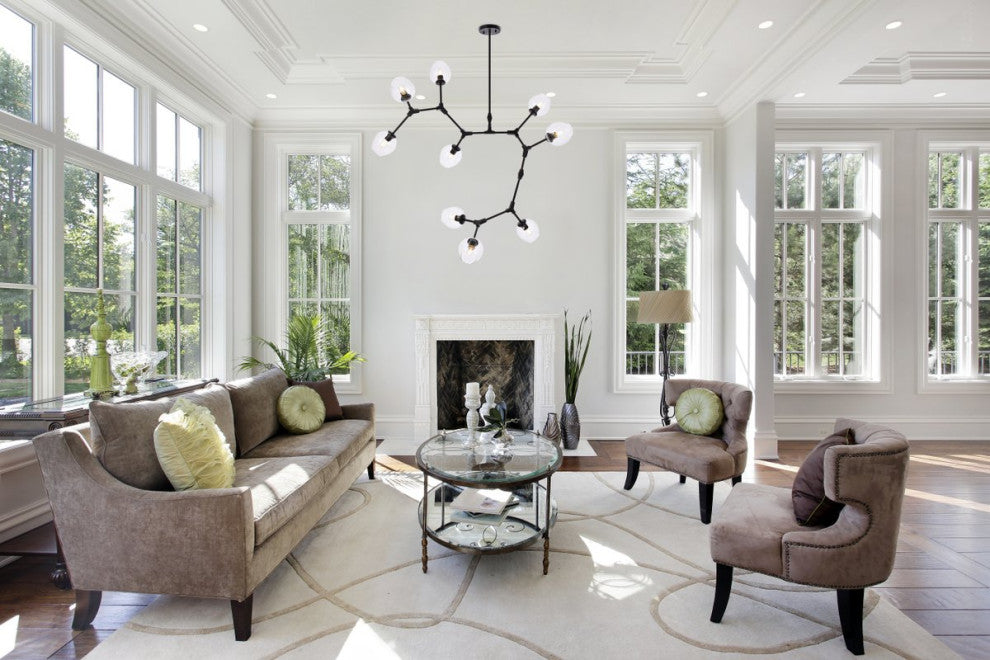 Cerys 9-Light Black Chandelier