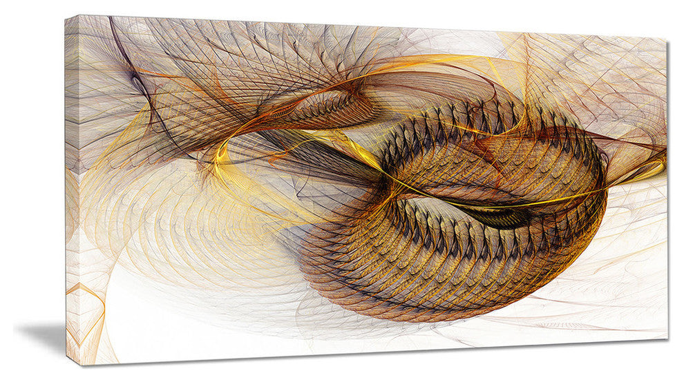 Abstract Brown Spiral Texture, Oversized Abstract Canvas Art Print, 60x28