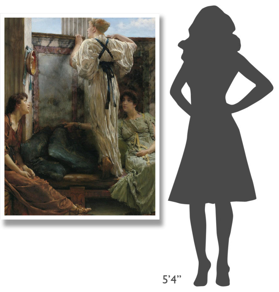 "Who Is It?, 1863" Digital Paper Print by Sir Lawrence Alma-Tadema, 38"x50"