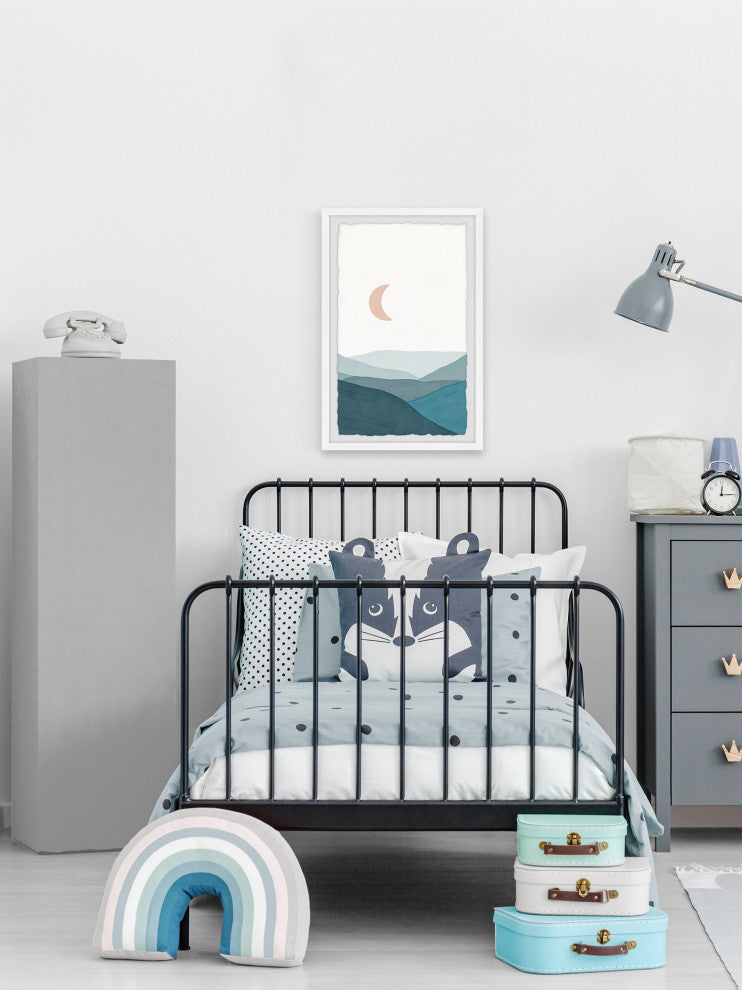 "Half Moon Illusion" Framed Painting Print, 24x36