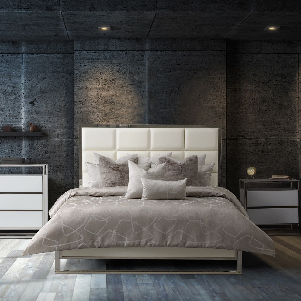 Roma II Comforter Set, Platinum, King