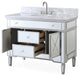 44" Austin Modern Mirrored Bathroom Vanity