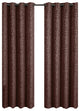 Fiorela 2PC Jacquard Grommet Curtains, Brown, 54"x96", Single