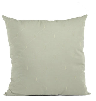 White Kona Embroidery, Some Shine To This Pattern Luxury Throw Pillow, 22"x22"