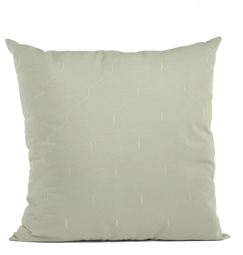 White Kona Embroidery, Some Shine To This Pattern Luxury Throw Pillow, 22"x22"