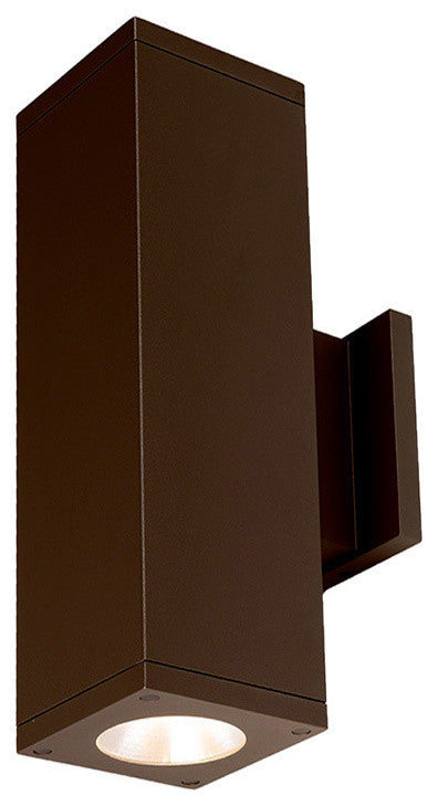 Cube Architectural 5" LED Wall-Light Straight 30 Deg Beam 3500K, Bronze