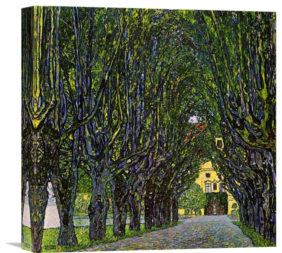 "Avenue In Schloss Kammer Park 1913" Canvas Giclee by Gustav Klimt, 16"x16"