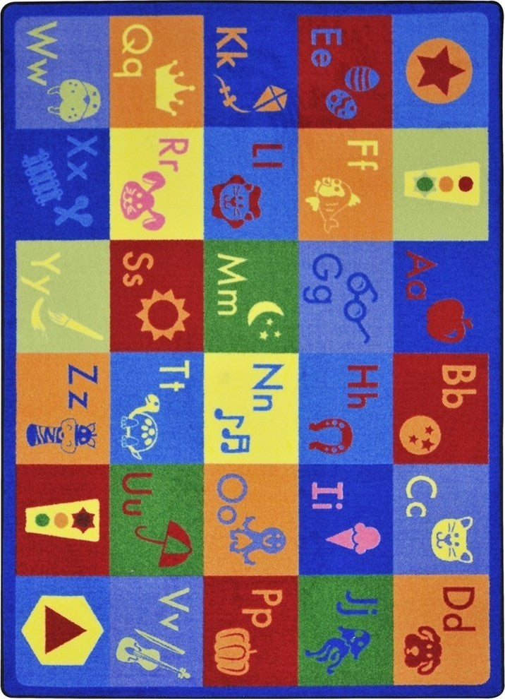 Kid Essentials Rug, Simply Phonics, 5'4"x7'8"