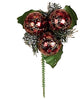 Christmas Burgundy Snowflake Ball, Set of 3