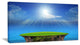 Blue Sky and Sun Shining, Landscape Canvas Art Print, 60"x28"