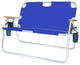 Tailgater Two-Person Folding Aluminum Chair, Royal Blue