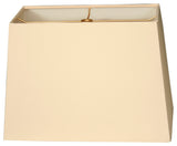 Rectangle Hard Back Lamp Shade (7"x14)"x(9"x16)"x11", Eggshell
