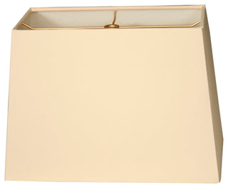 Rectangle Hard Back Lamp Shade (7"x14)"x(9"x16)"x11", Eggshell