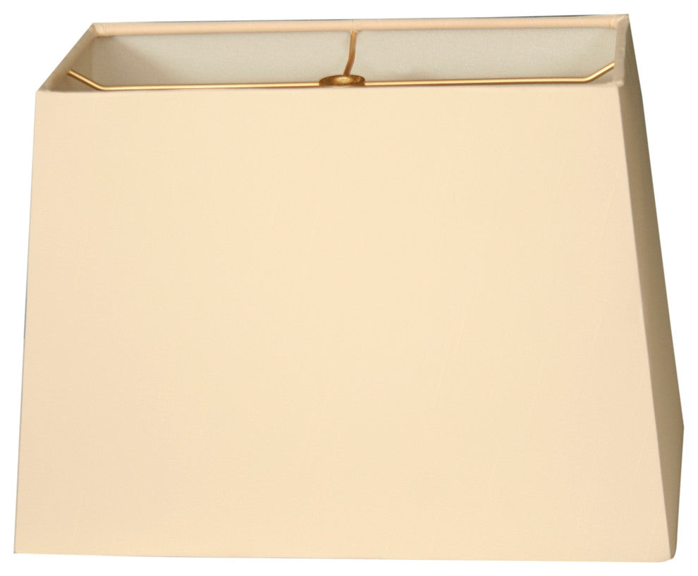 Rectangle Hard Back Lamp Shade (7"x14)"x(9"x16)"x11", Eggshell