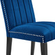 Catalyst Performance Velvet Dining Side Chairs, Set of 2, Navy