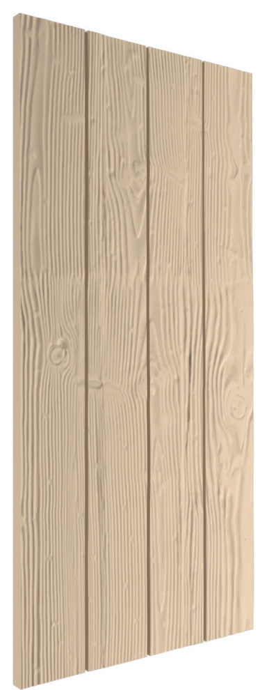 Rustic 4 Board Joined B-N-B Faux Wood Shutters, Sandblasted, 22x74"
